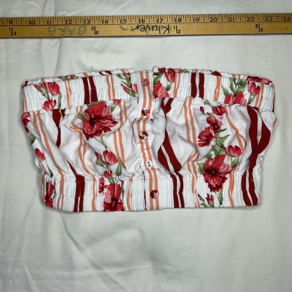 Tube top, floral print